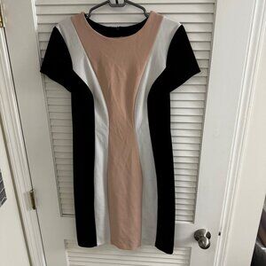 Black, Pink & White Dress by connected Apparel
